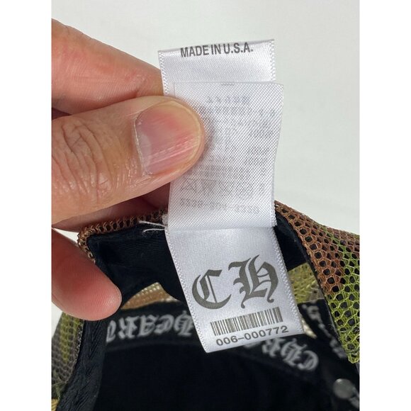 Chrome Hearts CH Hollywood, USA Camouflage Trucker Mesh Snapback Hat Cap F226 - Picture 6 of 7